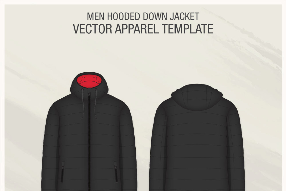 Mens Hooded Down Jacket, an Illustration by VECFASHION (Photo 3 of 3)