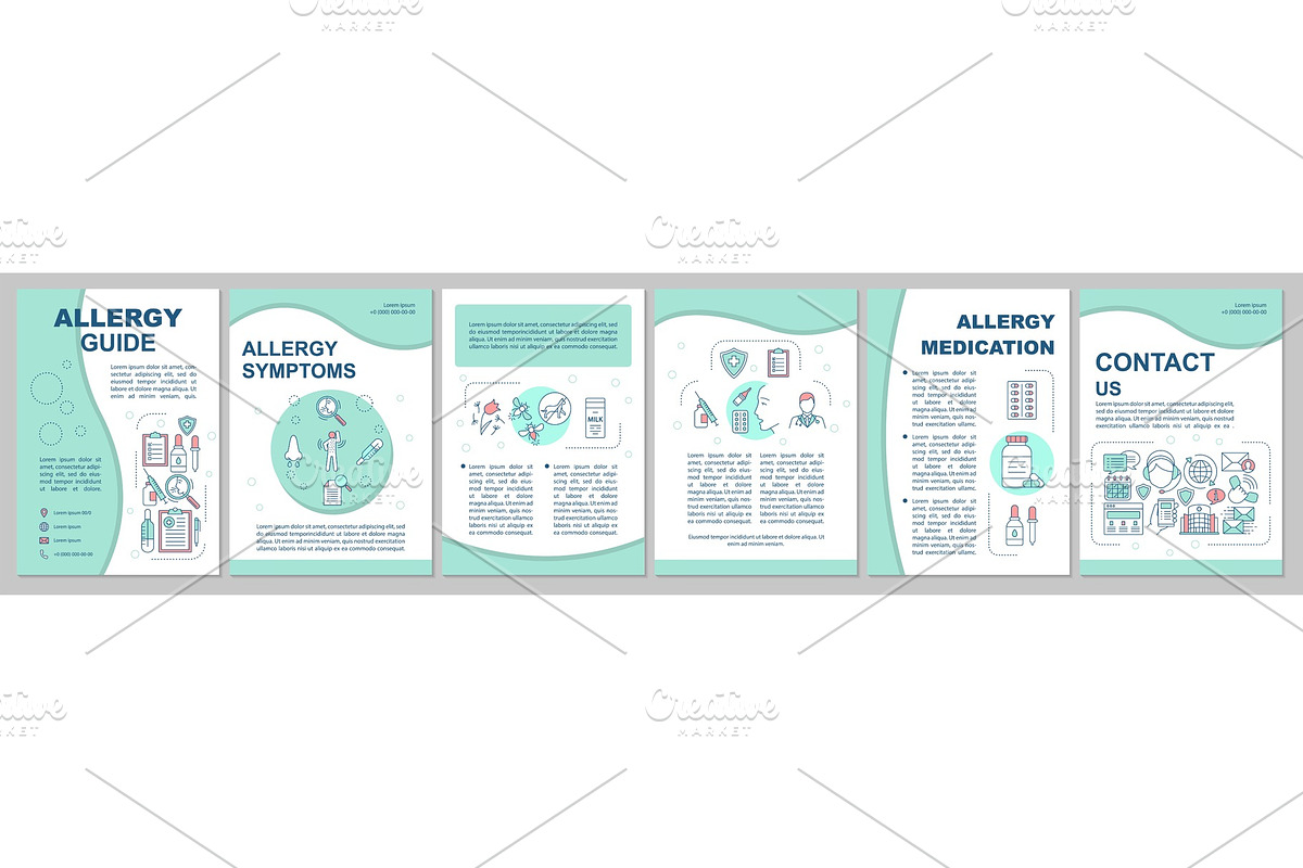 Allergy guide brochure template, a Brochure Template by IMG Visuals