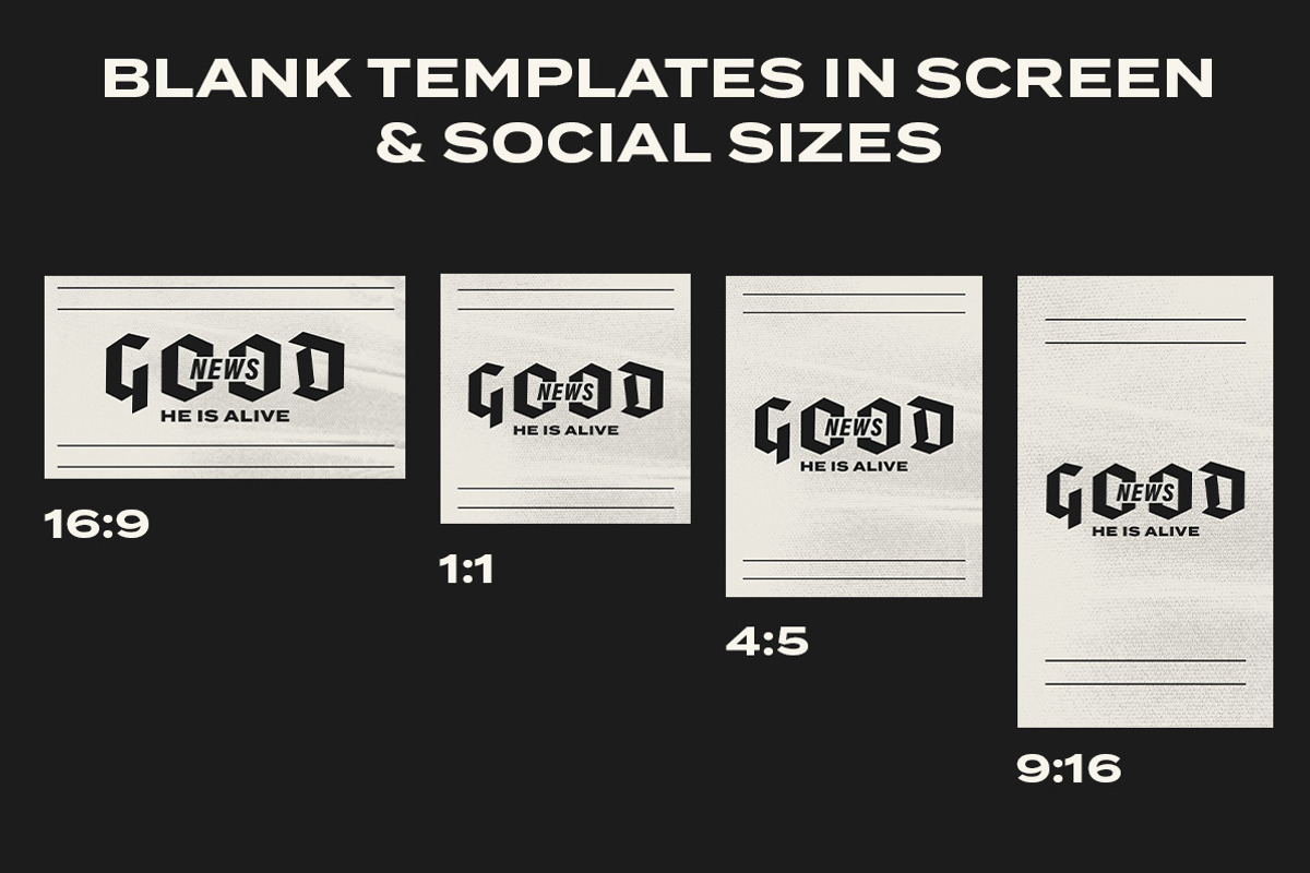 Easter Sunday Church Graphics, a Presentation Template by Blue River Studio (Photo 4 of 6)