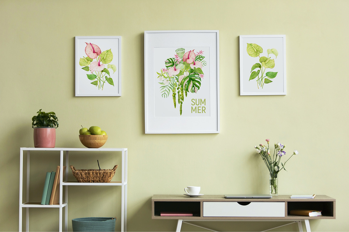 Tropical Flowers. Exotic flora set, an Illustration by Tata Pilip (Photo 5 of 21)