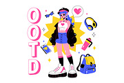 10 Outfit of the Day OOTD Vector, a Person Illustration by denayunebgt (Thumbnail 4 of 4)