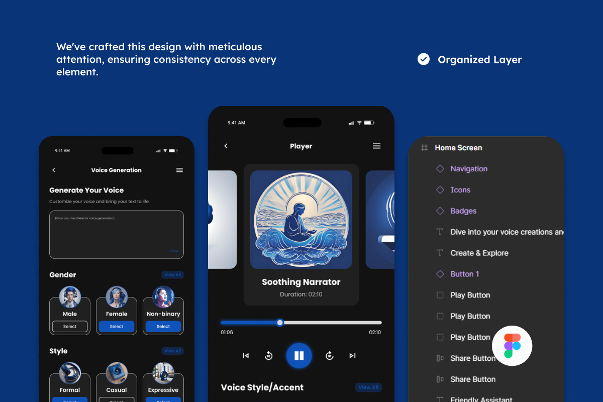 LingoVerse - AI Voice Generate Mobil, an App Template by productype1 (Photo 2 of 5)