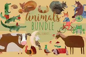 Animals Bundle Watercolor