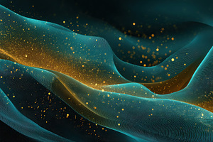 Colorful waves of light and particle, a Photo by Pavel_design
