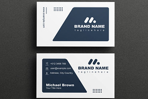 Business Card Blue Color Design