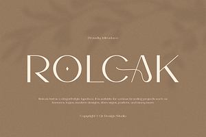 Rolcak - Fashion Brand Font