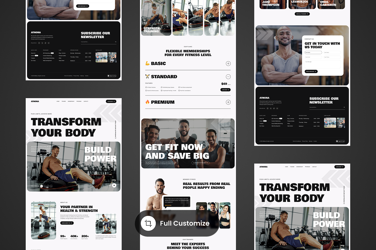 Athora- Fitness & Gym Landing Page preview 4