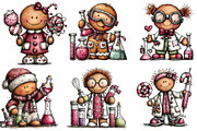 Whimsical Gingerbread Man scientist, an Illustration by CraftArtStudio (Thumbnail 4 of 6)