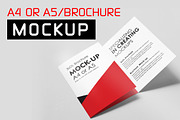 A4 or A5 Trifold Mockups, a Print Template by resumetemplathttps://d3es (Thumbnail 1 of 11)