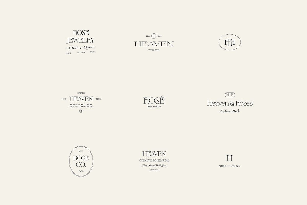 Heaven Minimal Logo Kit Ai Eps Psd, a Branding & Logo Template by Feel This (Photo 9 of 15)