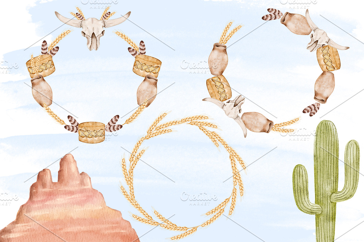 Native American Tribal Clipart, an Object Illustration by Eves_Aquadreams (Photo 5 of 7)