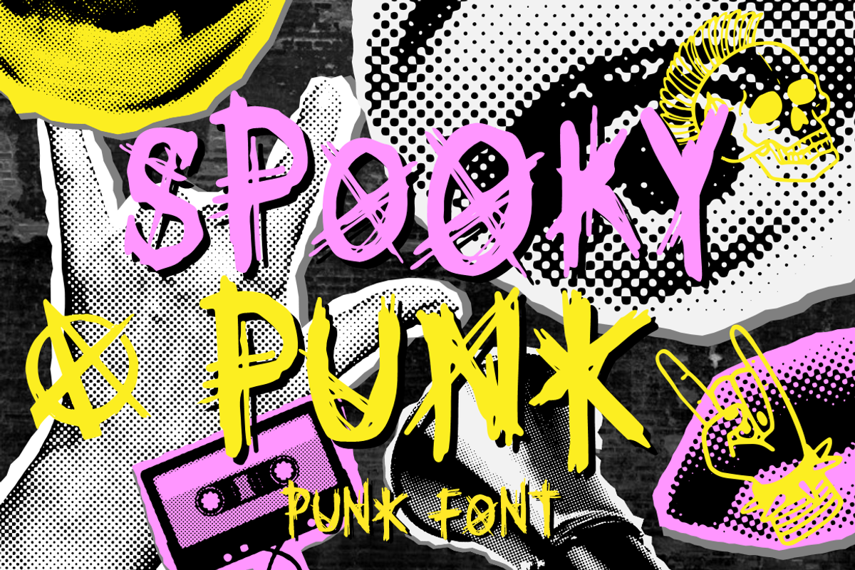Spooky Punk - Punk Font, a Font by PutraCetol Studio (Photo 1 of 5)