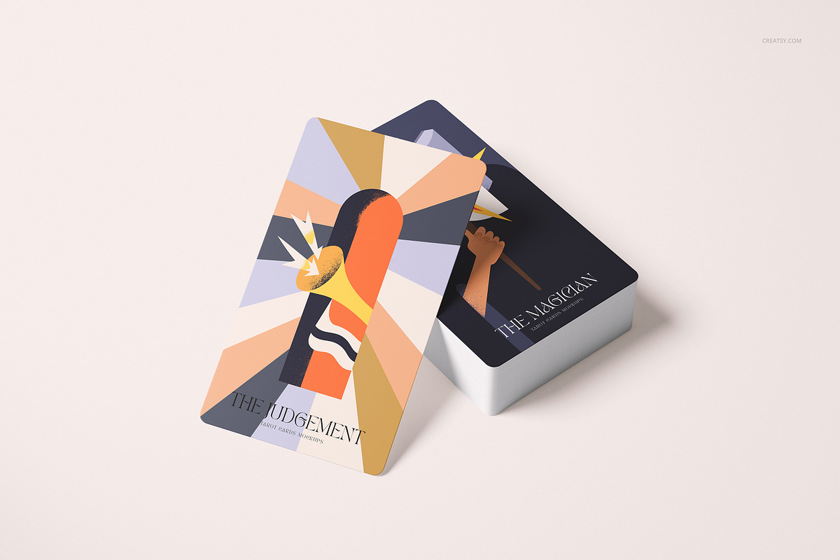 Tarot Cards Mockup Bundle, a Merchandise Mockup by creatsy5 (Photo 28 of 42)