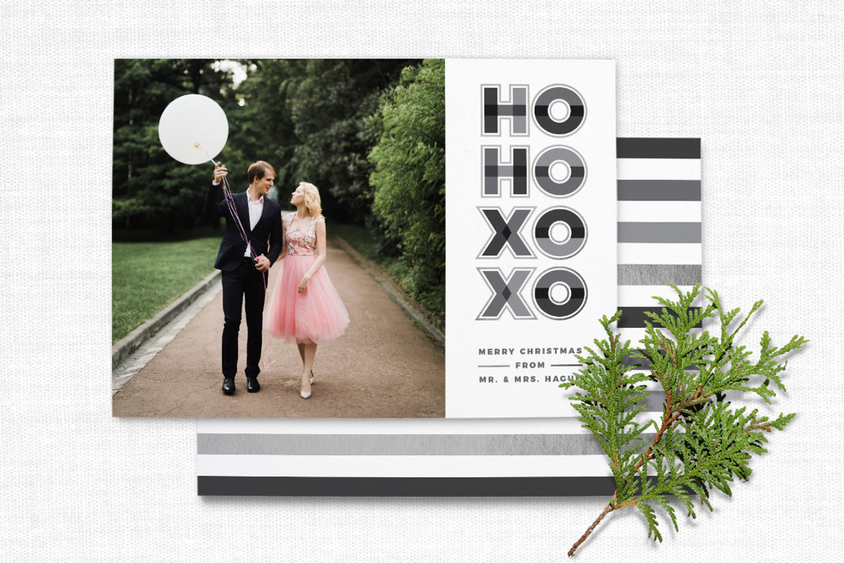 Modern Typographic Christmas Card, a Card Template by The Proper Type™ (Photo 3 of 4)