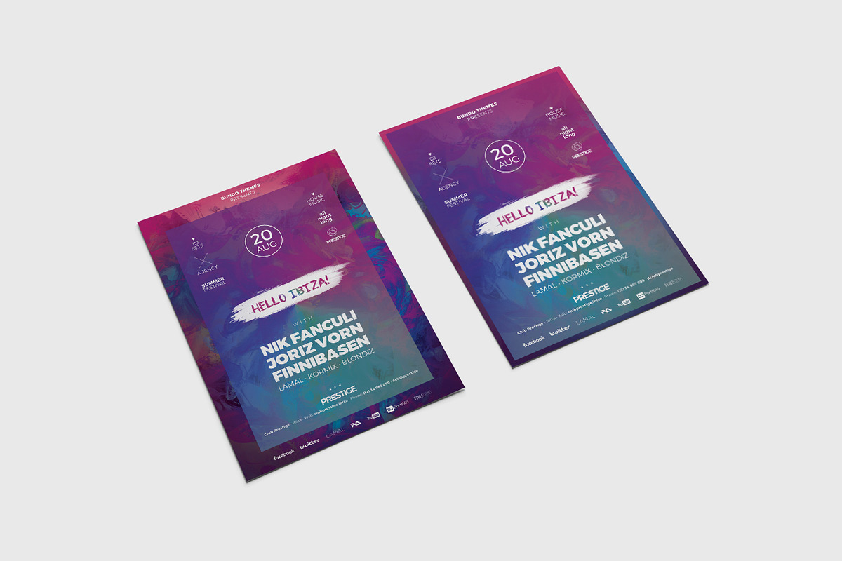 Hello Ibiza Club Flyer Templates, a Flyer Template by Bundo Themes (Photo 4 of 7)