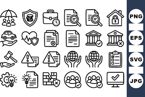 Security And Finance Icon Set, an Illustration by designvectx