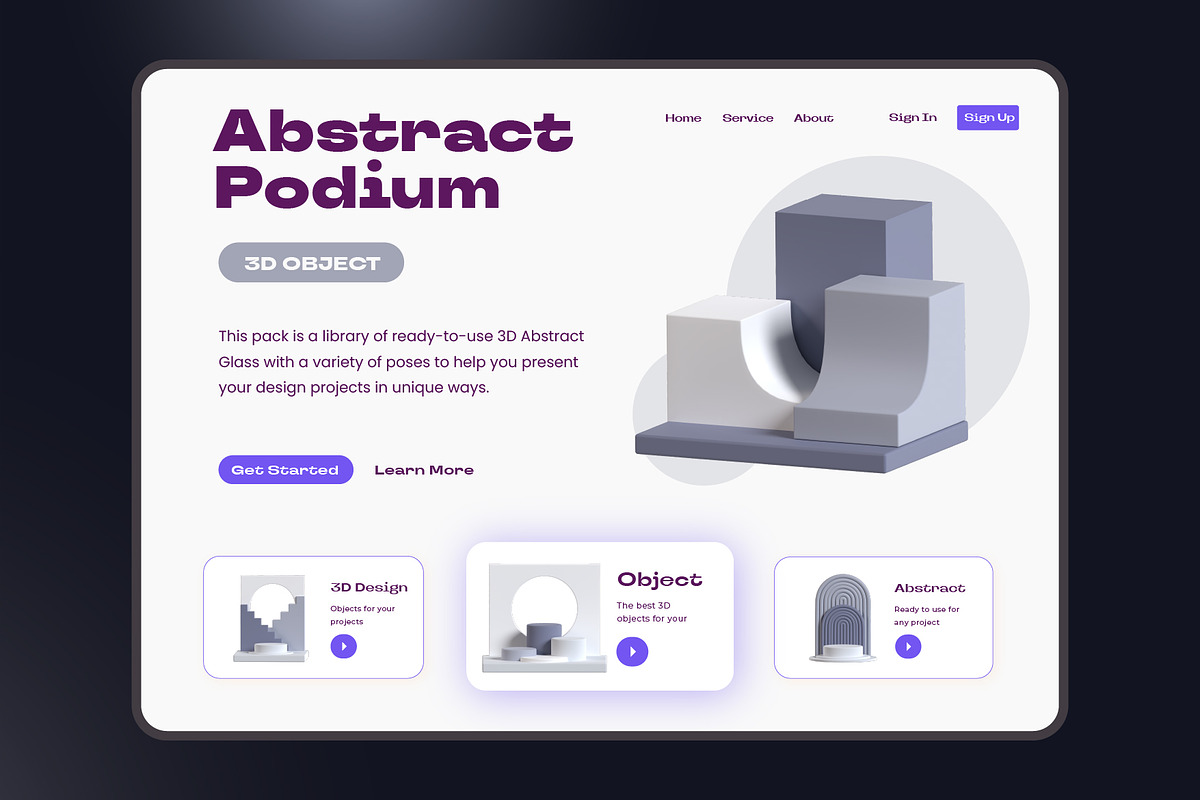 Abstract Podium 3D, an Object 3D Model by kerismaker (Photo 6 of 8)