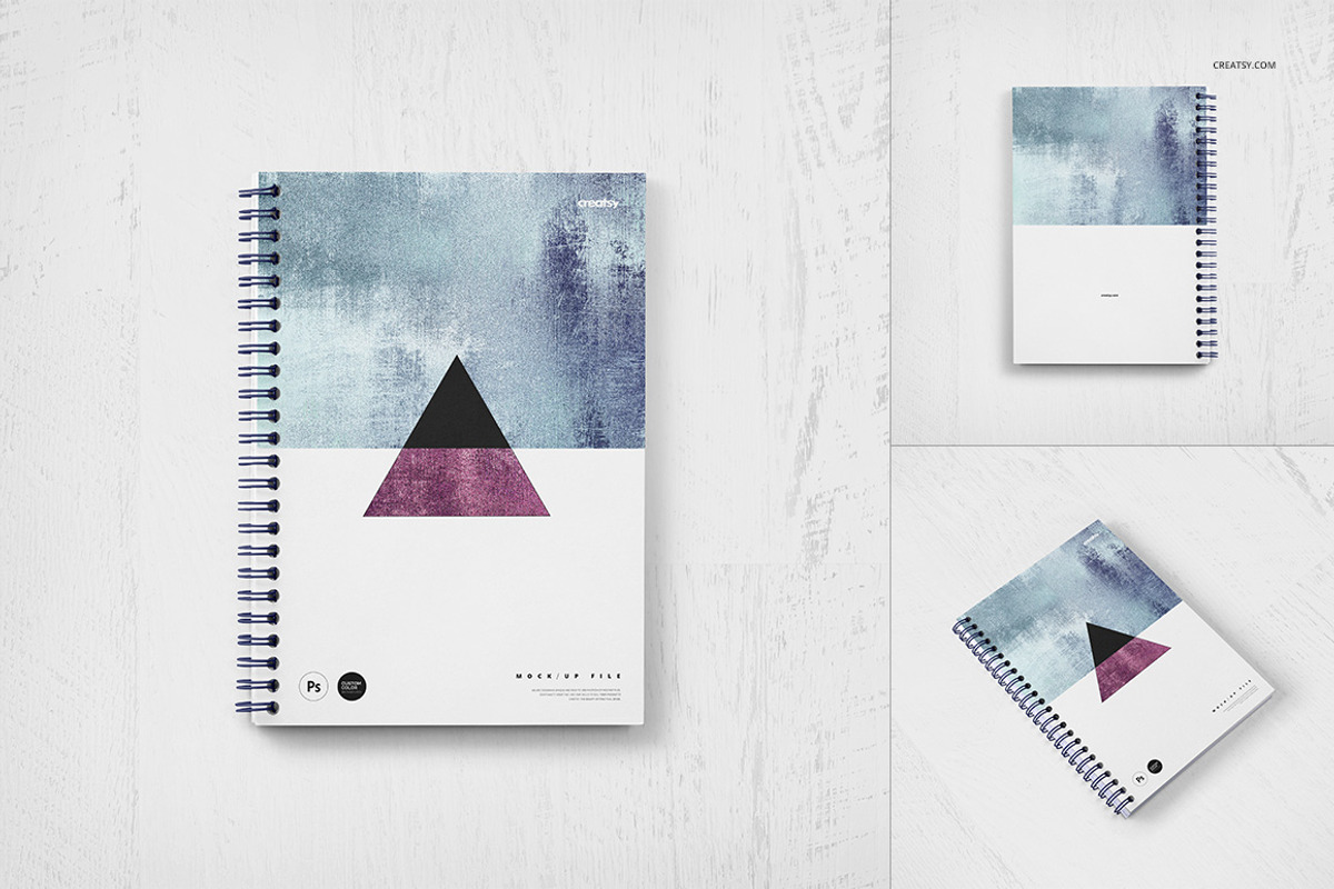 Notebook Mockup Set, a Print Template by creatsy4 (Photo 4 of 9)