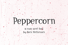Peppercorn Serif Font