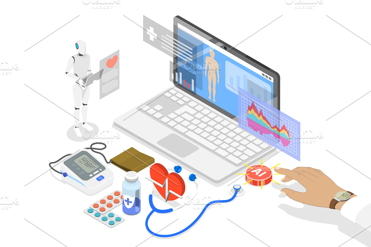 Artificial Intelligence Set 01, a Technology Illustration by AndriiStore (Photo 7 of 11)
