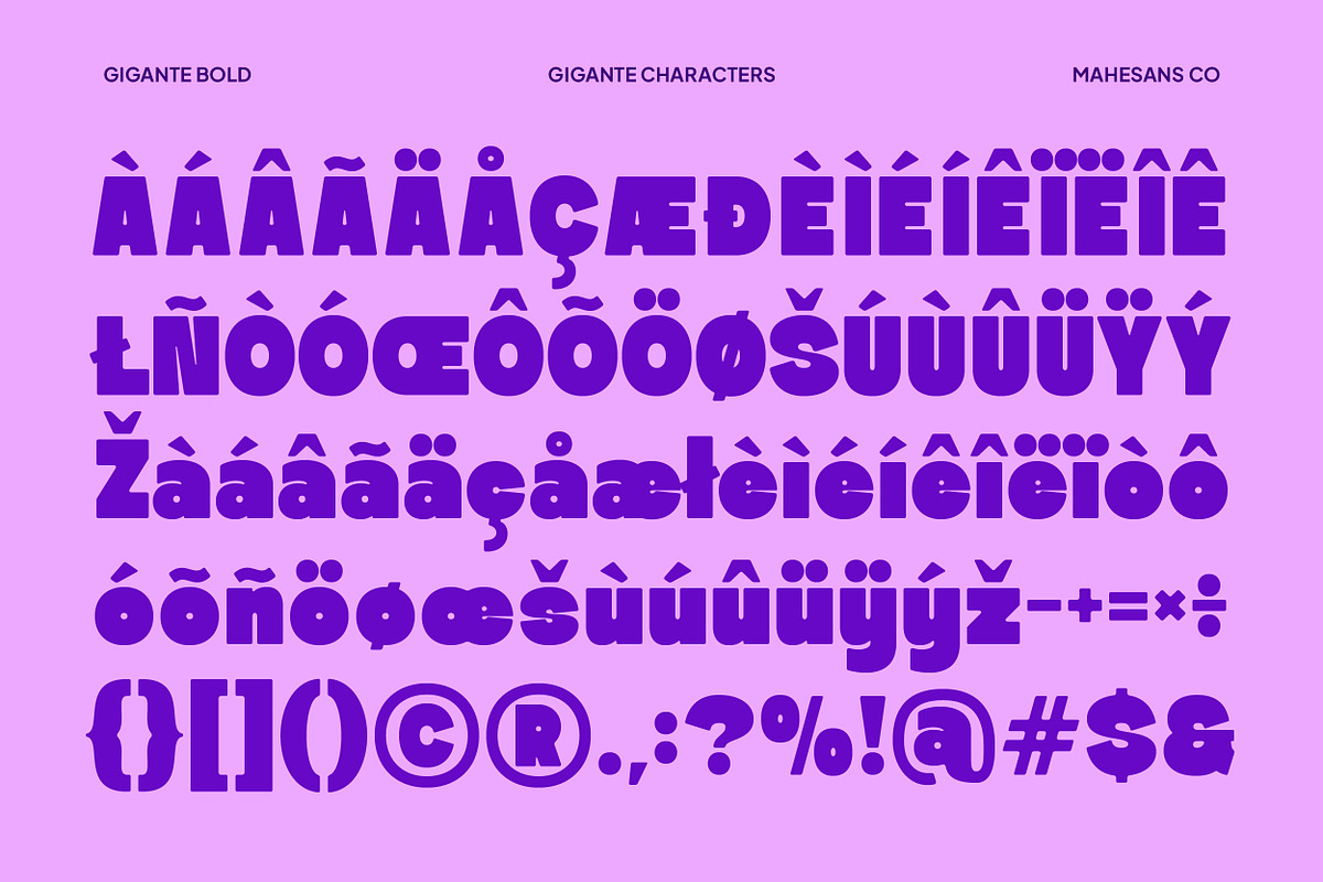 Gigante – Bold Display Font, a Sans Serif Font by Mahesans Co (Photo 10 of 10)