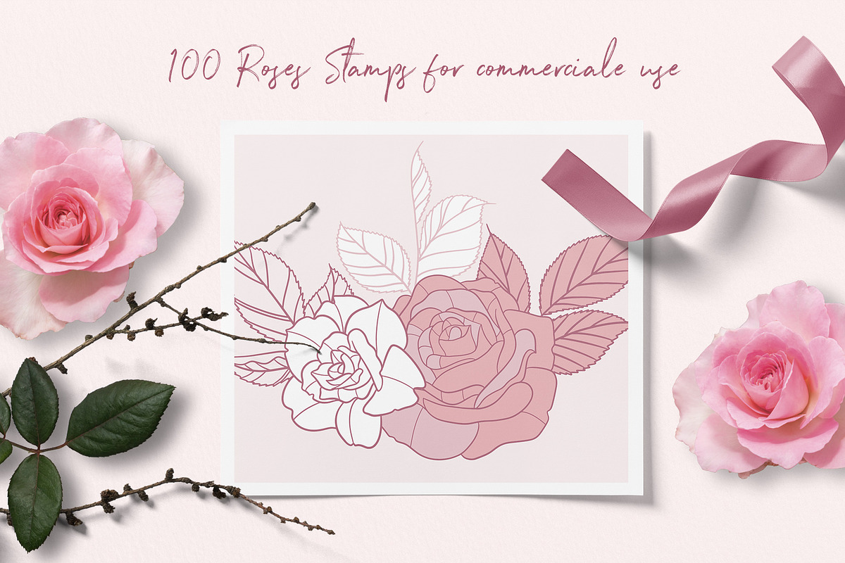 Procreate Roses Stamps, a Brush Add-On by RadekBroz (Photo 6 of 11)
