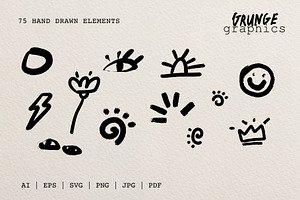 75 Drawn & Painted Grunge Graphics