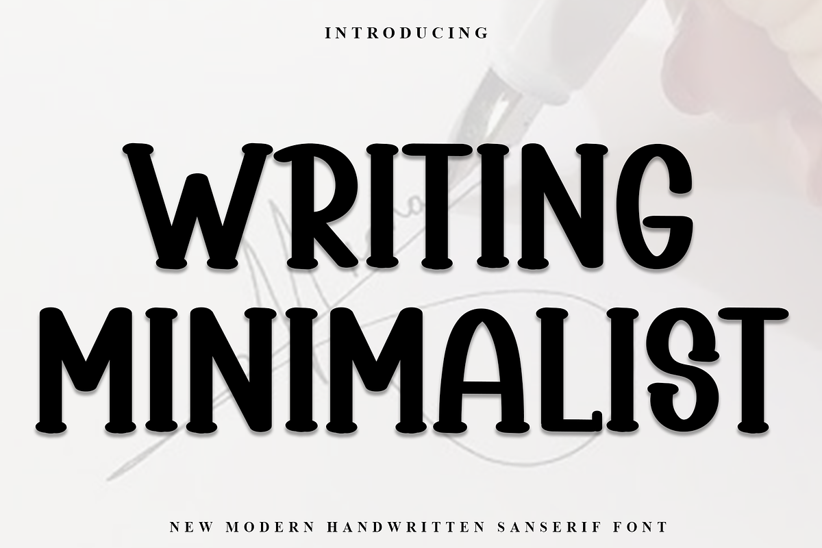 Writing Minimalist, a Script Font by InermediaSTUDIO (Photo 1 of 8)