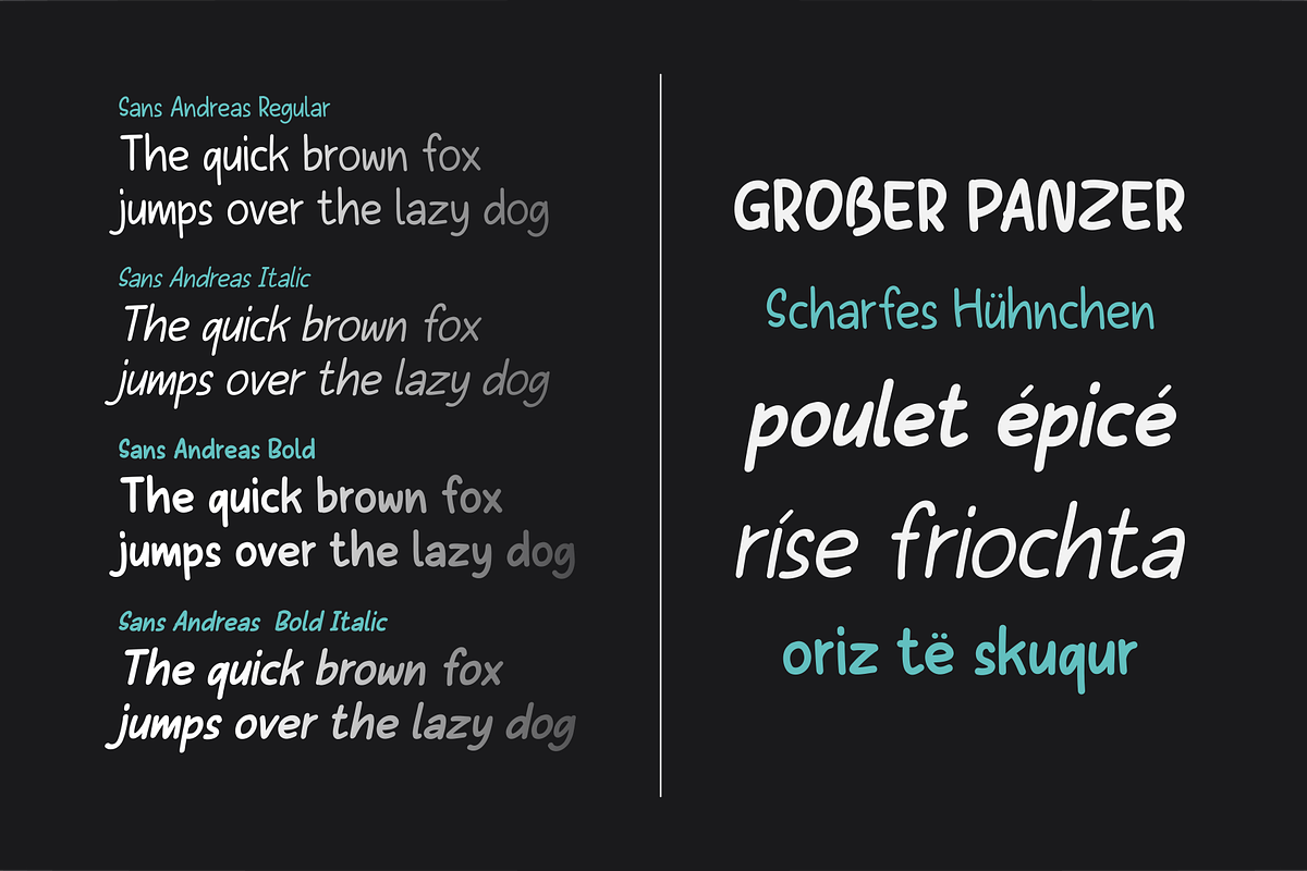 Sans Andreas // Handwritten family preview 2