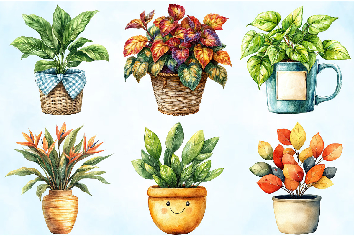 Positive Autumn Houseplant PNG, an Illustration by Craft Nest (Photo 5 of 6)