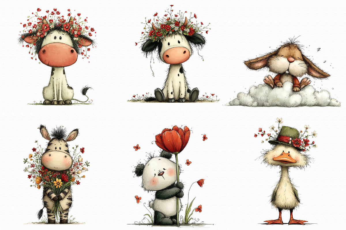 Cute Spring Clipart Bundle, an Illustration by Libby Wishes (Photo 5 of 7)