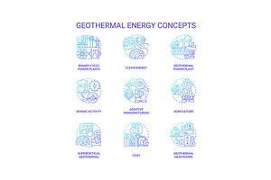 Geothermal energy blue gradient, an Icon by IMG Visuals