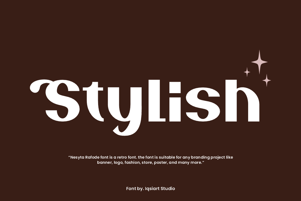 Nesyta Rafode - Stylish Retro Font, a Sans Serif Font by Iqsiart Studio (Photo 4 of 7)