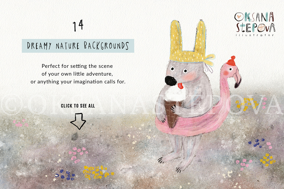 NOM NOM | 217+ elements, an Animal Illustration by Oksana Stepova (Photo 16 of 20)