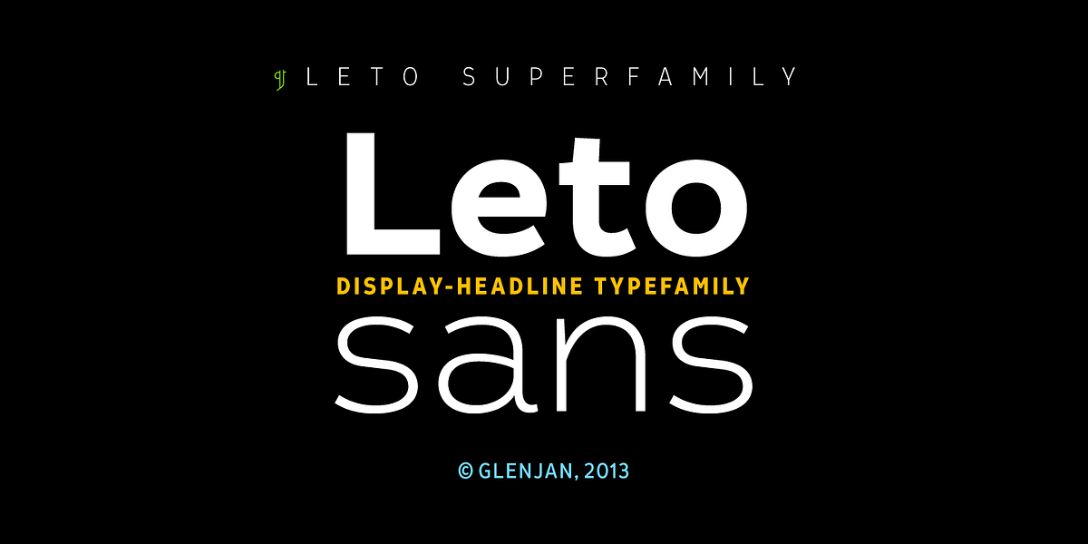 Leto Sans, a Sans Serif Font by Glen Jan (Photo 1 of 9)