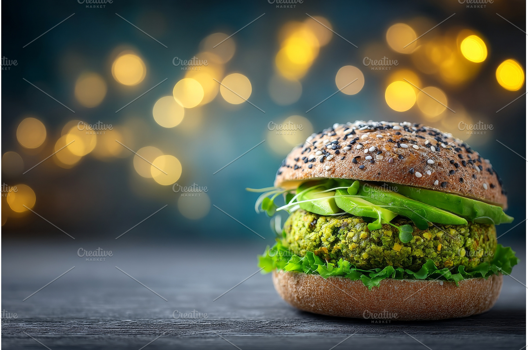 A vegan burger that is delicious and, a Food & Drink Photo by ZinetroN