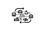 Logistics Hub Silhouette Set, a Graphic by hafijul (Thumbnail 2 of 14)