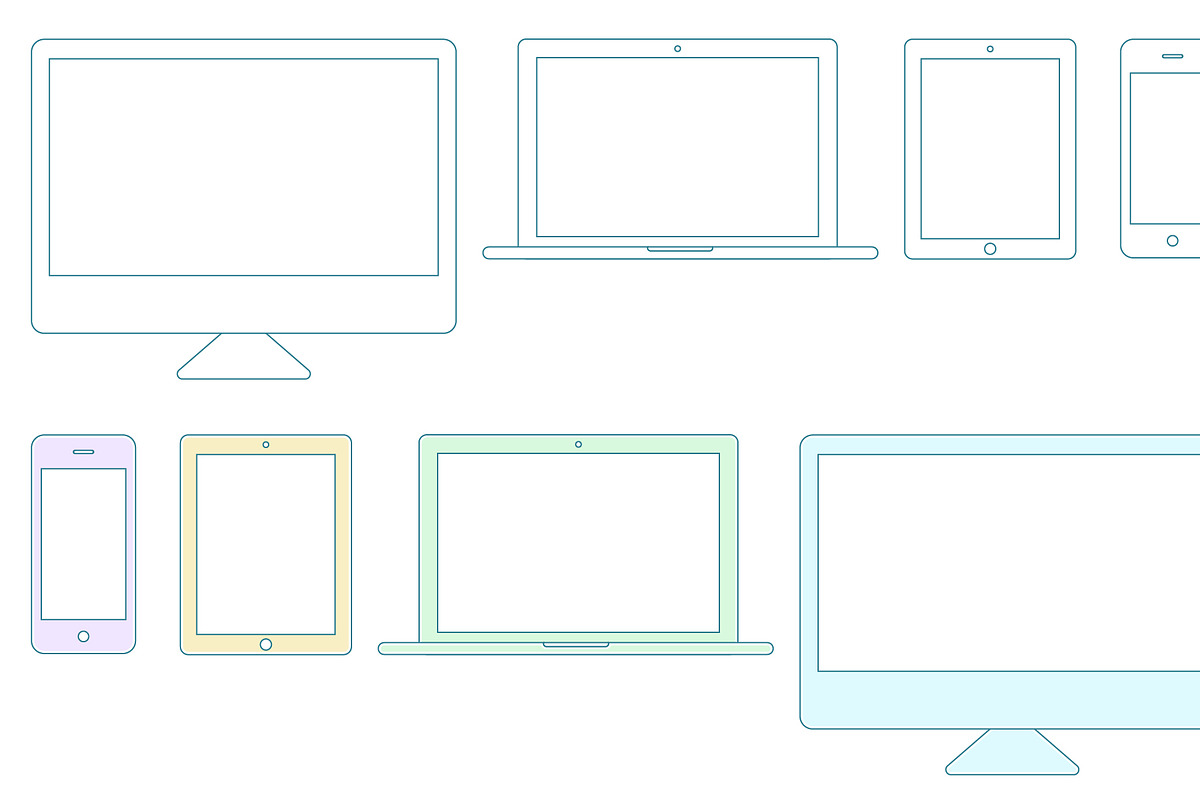 Computer Devices - Line Art, an Object Graphic by Chuck Pearson