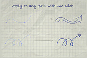 Illustrator Arrow-Shaped Art Brushes, a Brush Add-On by Olya Creative (Thumbnail 4 of 6)