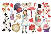 Alice in Wonderland Clipart, a Person Illustration by ArtGiftsStudio (Thumbnail 3 of 5)