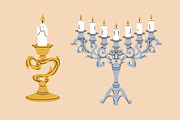 Candles in vintage candlesticks set, an Object Illustration by Good Studio (Thumbnail 9 of 11)