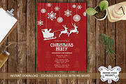 Christmas Party Invitations Template, an Invitation Template by Madhabi Studio (Thumbnail 1 of 5)