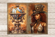 Steampunk Junk Journal Paper, a Person Illustration by GlamArtZhanna (Thumbnail 6 of 9)