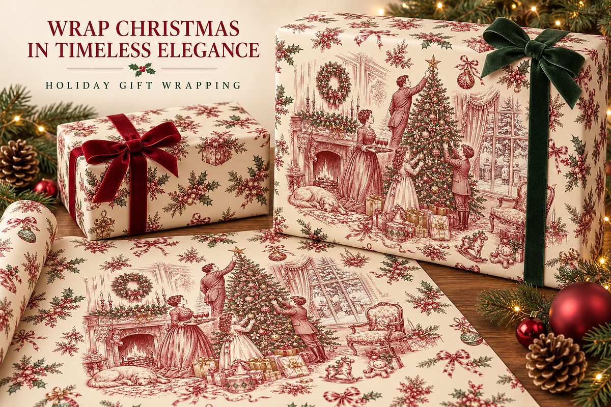 Vintage Holiday Toile Pattern Bundle, a Pattern Graphic by Olya Creative (Photo 20 of 31)