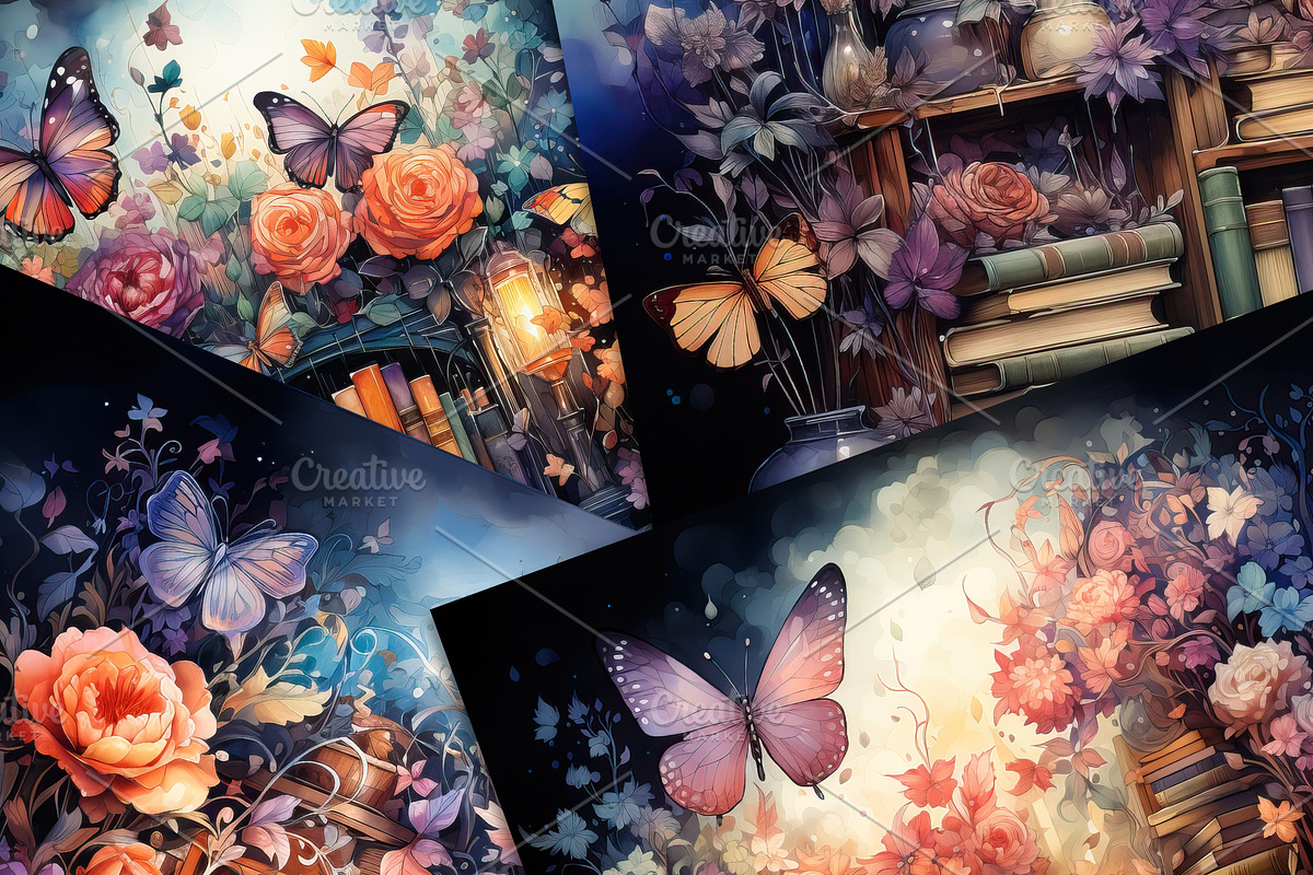 Whimsical Library, a Background Graphic by Curve Design (Photo 4 of 9)