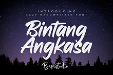 Bintang Angkasa Lazy Handwritten Fon
