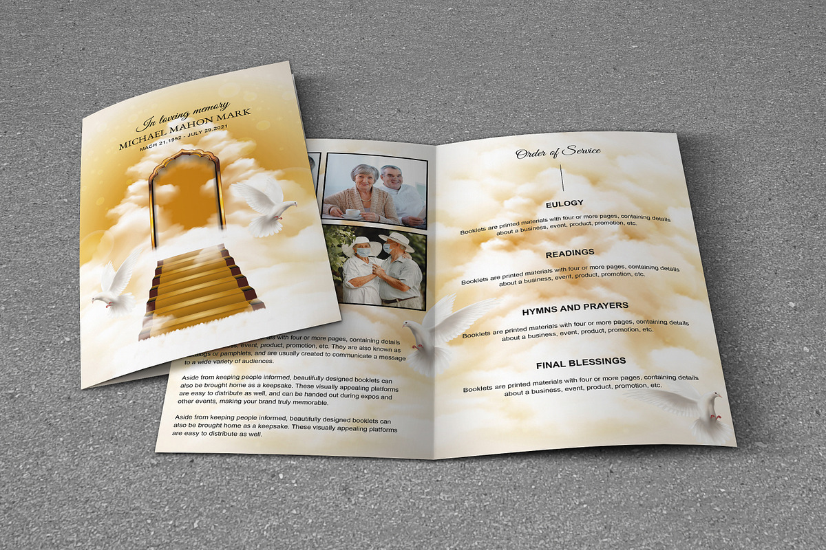 HEAVEN GATE Funeral Program Template