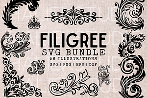 Filigree SVG Illustrations