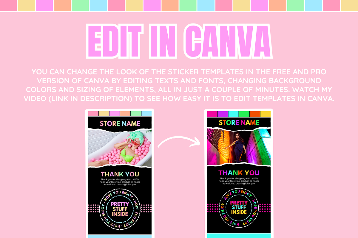 Pastel Neon Box Label Stickers, a Print Template by SunshineStudioBoutique (Photo 5 of 7)