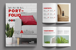 Portfolio Magazine Design Layout, a Magazine Template by MightyDesign